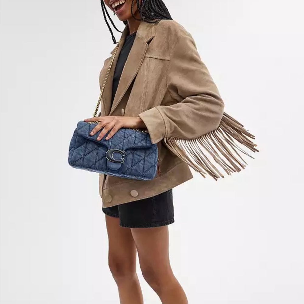 Coach Blue Quilted Crossbody Bag